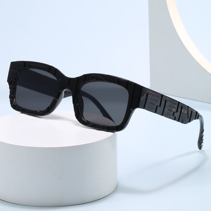Women's fashionable square sunglasses with textured frame and UV protection Kalsten