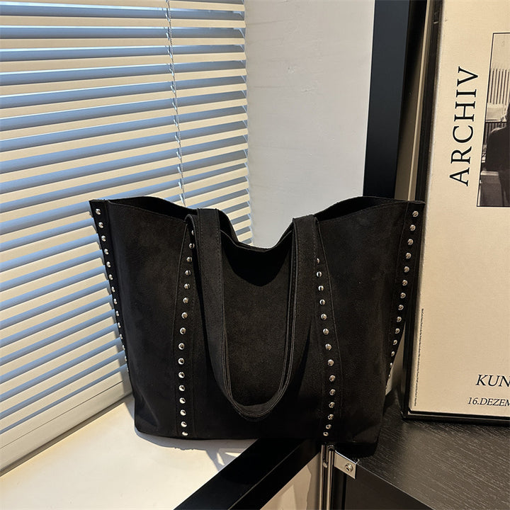 Chic Studded Suede Tote Bag Kalsten