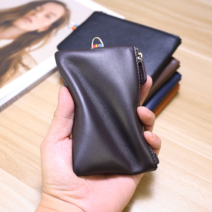Zippered Leather Cardholder Kalsten