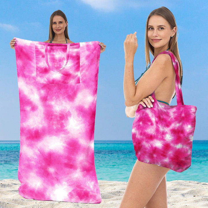 Beach towel with integrated tote bag design Kalsten