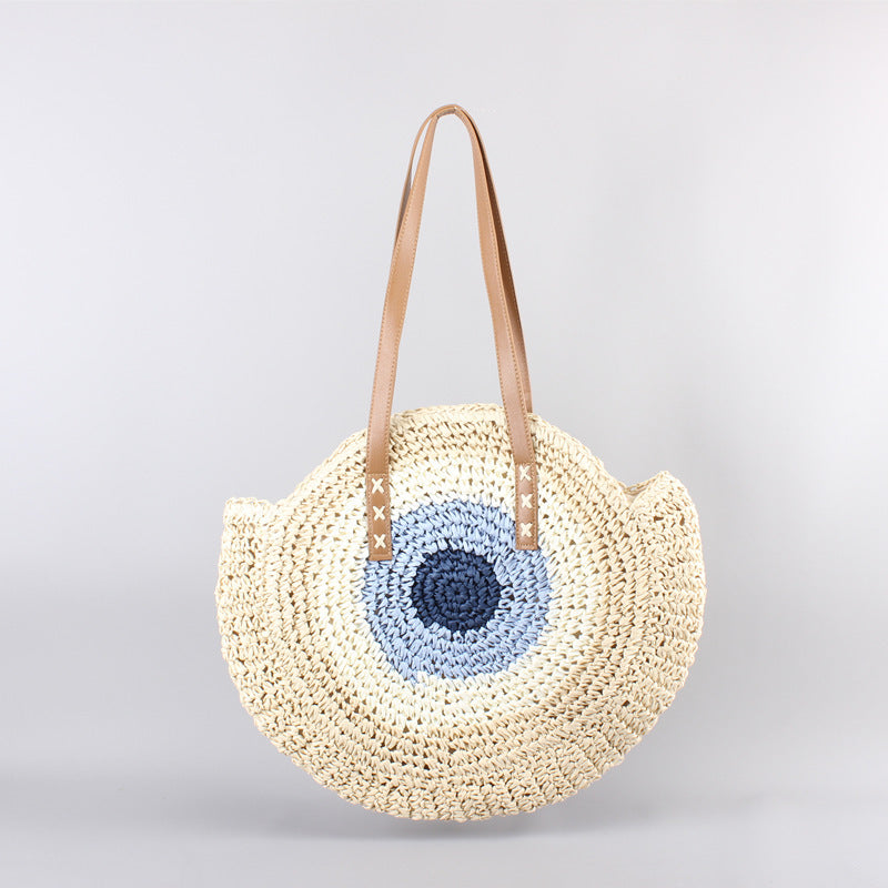 Round Basket Bag with Modern Design Kalsten