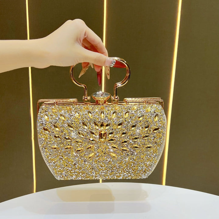 Floral-Inspired Crystal Evening Handbag