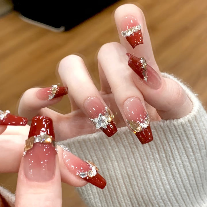 Artistic Press-On Nail Set with Unique Designs Kalsten