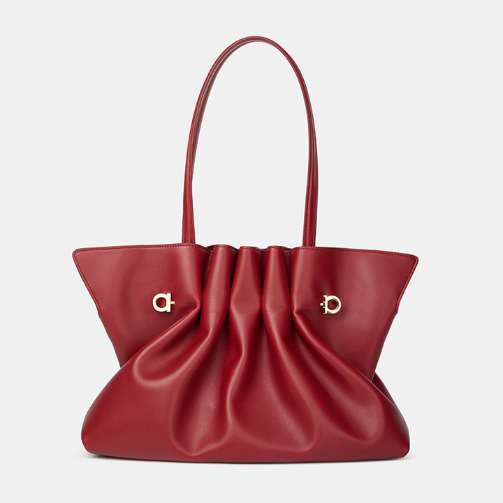 Elegant Pleated Handheld Tote Bag