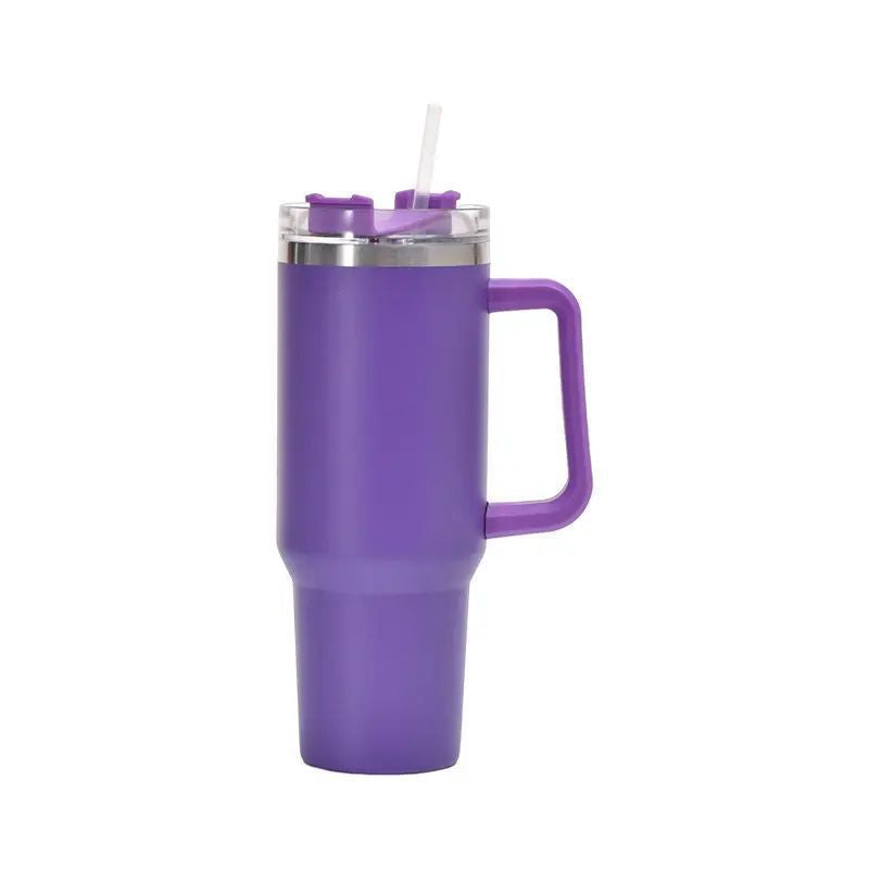 Women's Insulated Drinking Cup with Handle and Straw Kalsten