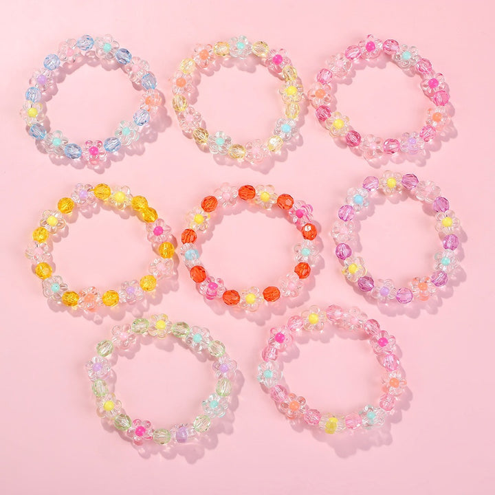 Friendship bracelet with colorful flower motifs Kalsten
