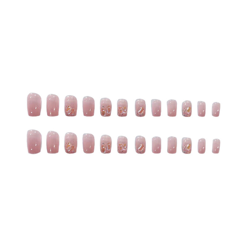 Iridescent Glitter Press-On Nail Set