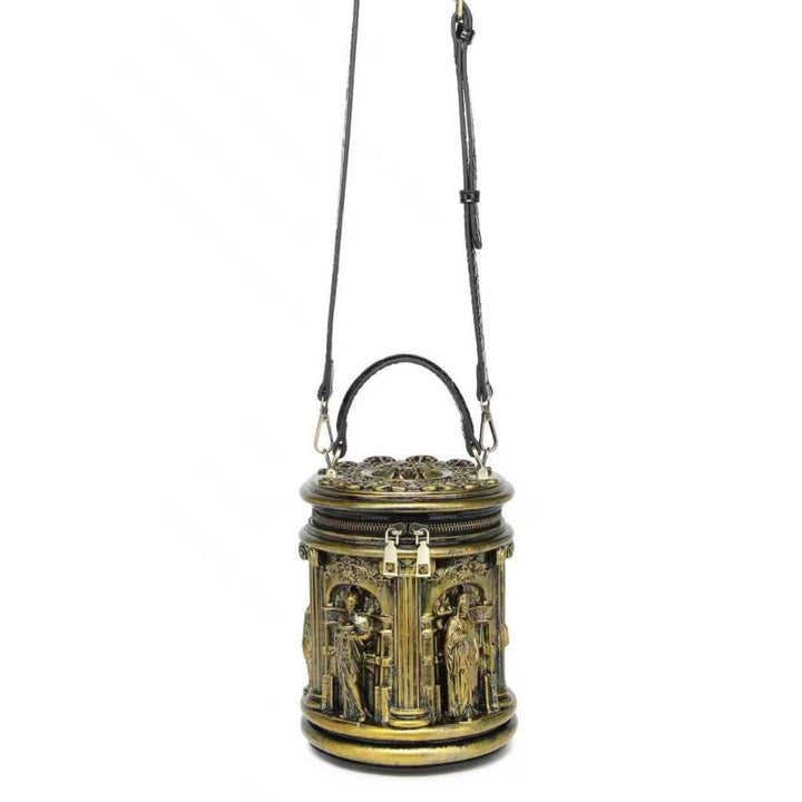 Sculptural Handle Bucket Bag