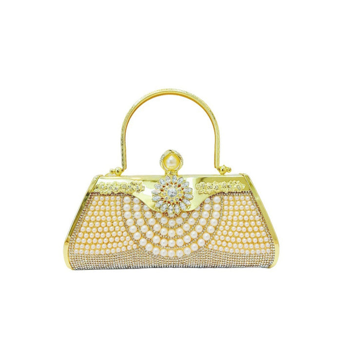 Vintage Pearl Embellished Evening Clutch