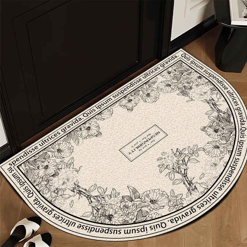 Decorative Half-Moon Doormat