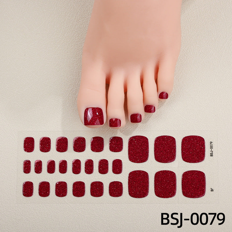 Decorative Glitter Toe Nail Wraps