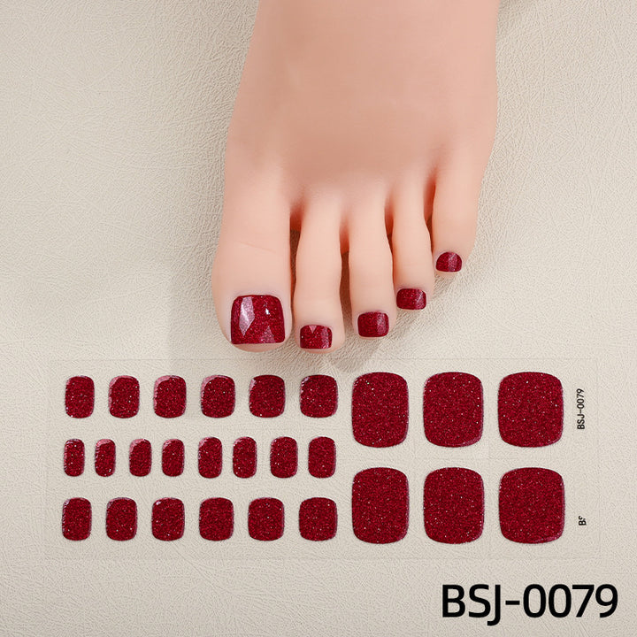 Decorative Glitter Toe Nail Wraps
