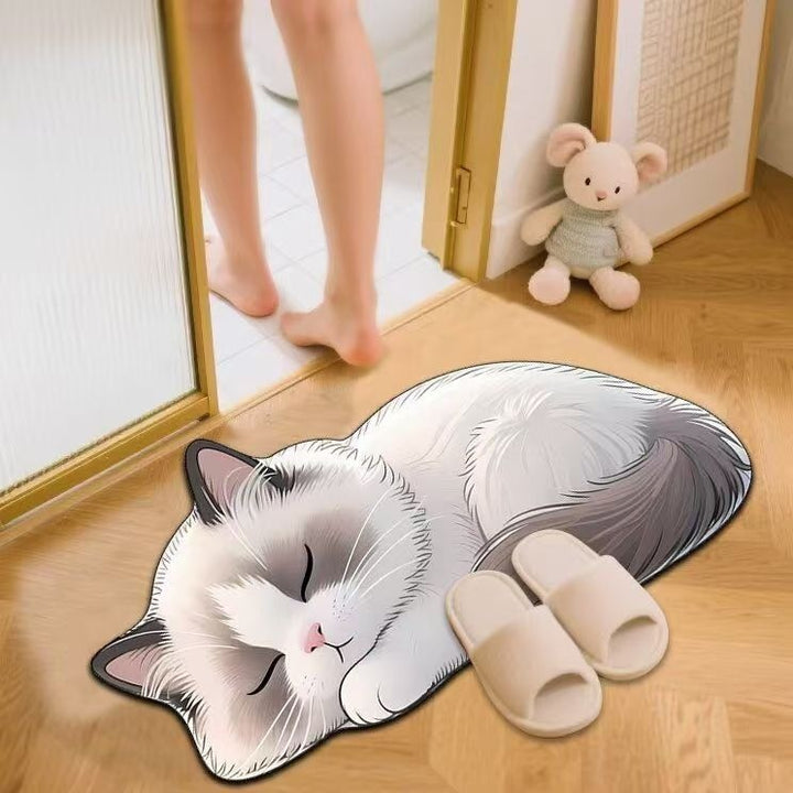 Cat-Themed Memory Foam Bath Mat Kalsten
