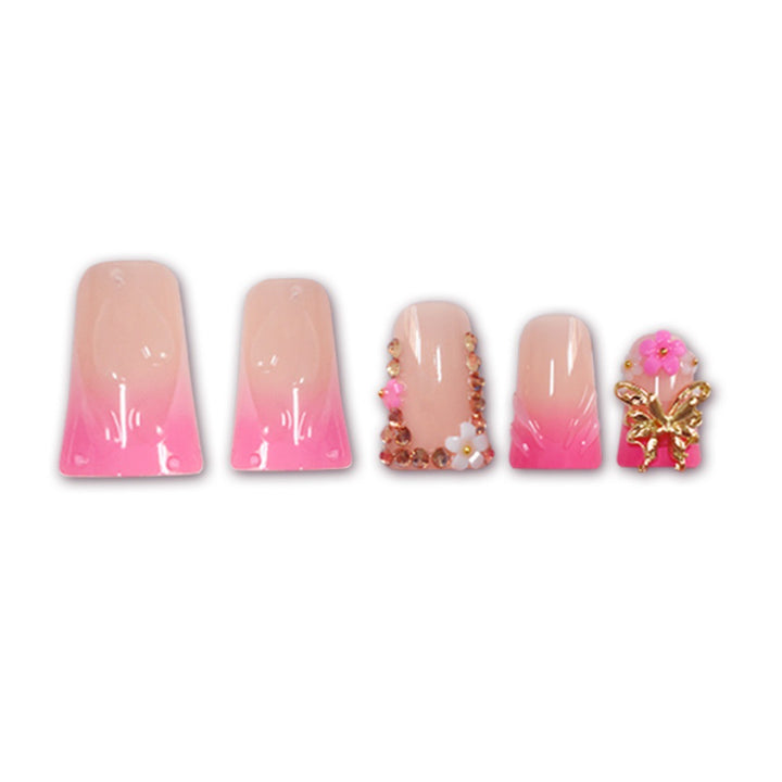 Artistic Floral Press-On Nail Set Kalsten