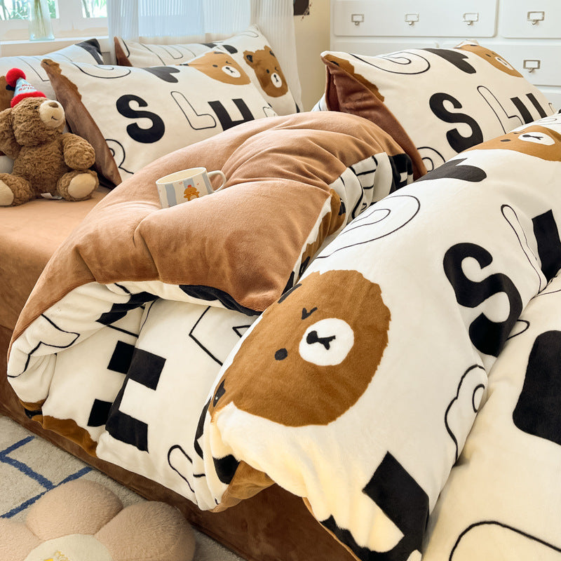 Plush Reversible Microfiber Comforter Set With Oversized Bolstered Body Pillow And Geometric Print