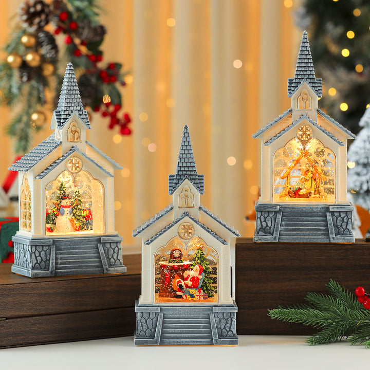 Illuminated Christmas Village Scene Decoration Kalsten