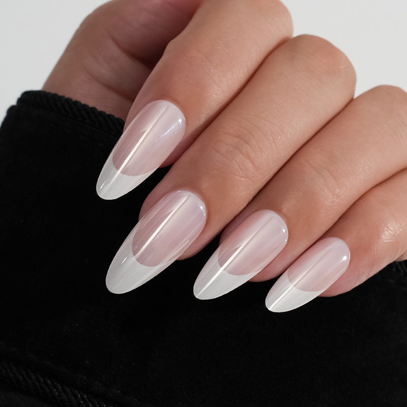 Artificial Nail Tips with Elegant French-Tip Design Kalsten