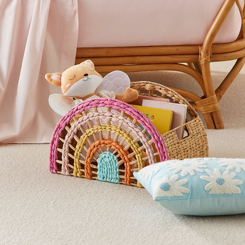 Playful storage basket in rainbow design Kalsten