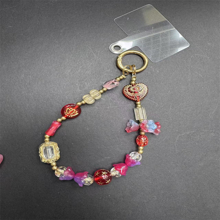 Floral Beaded Charm Keychain Kalsten