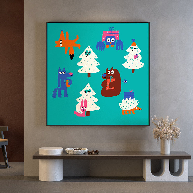 Colorful Cartoon Canvas Art