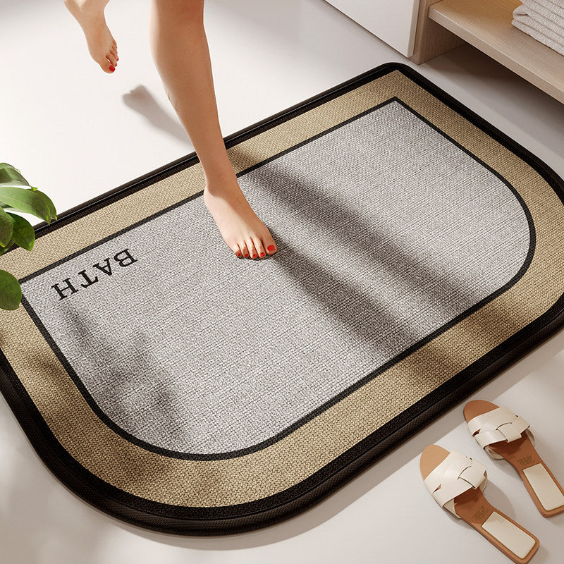 Luxurious Floral Print Bath Mat