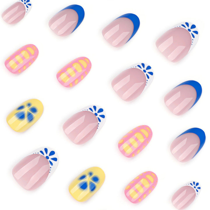 Artificial nail art with colorful summer design Kalsten