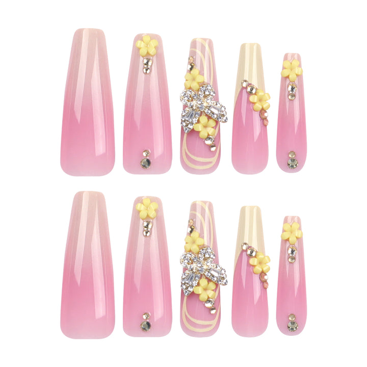 Artful Nail Art with Flower and Butterfly Accents Kalsten