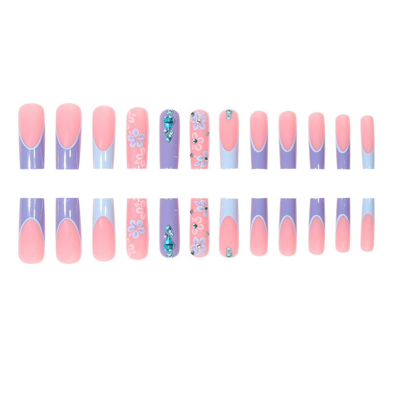 Decorative Floral Nail Art Press-On Nails Kalsten