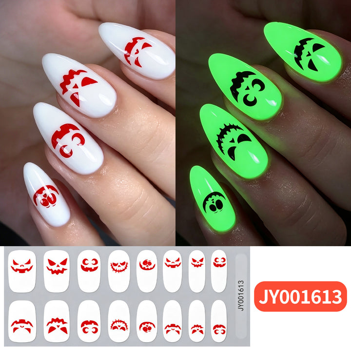 Halloween-Themed Glow-in-the-Dark Nail Wraps