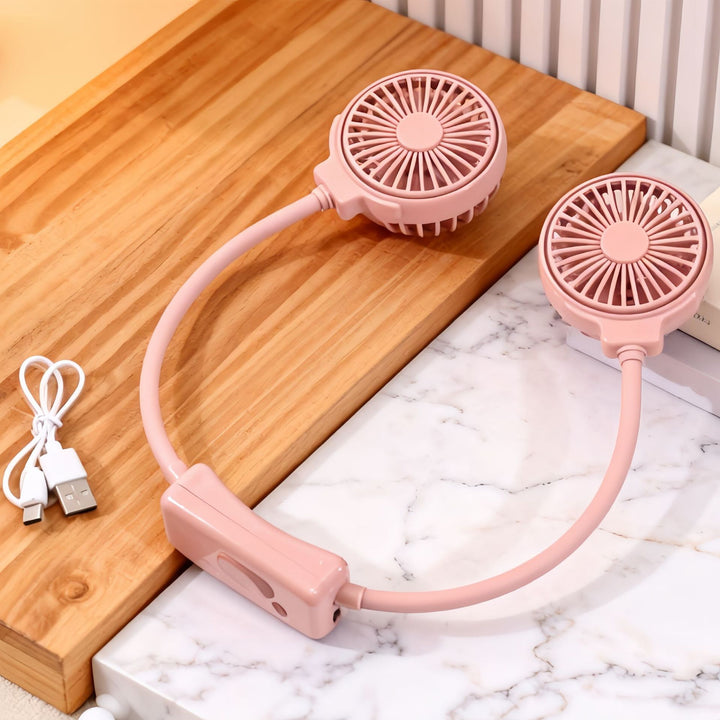 Women's Portable Neck Fan with Dual Vent Technology Kalsten