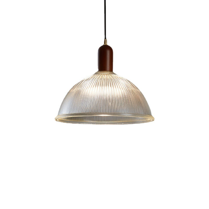 Modern Ribbed Glass Pendant Light