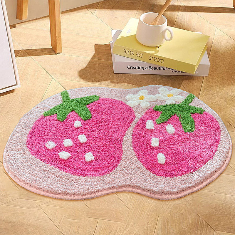 Plush Smiley Face Bath Mat