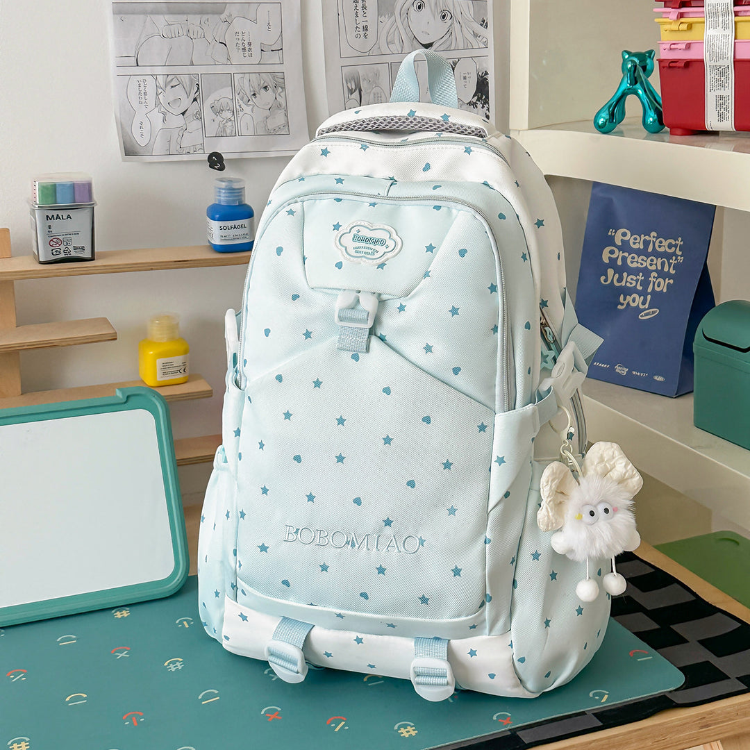 Stylish Star-Patterned School Backpack Kalsten