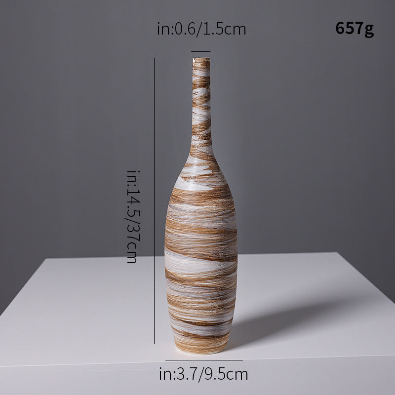 Artistic Spiral Design Ceramic Vase Kalsten