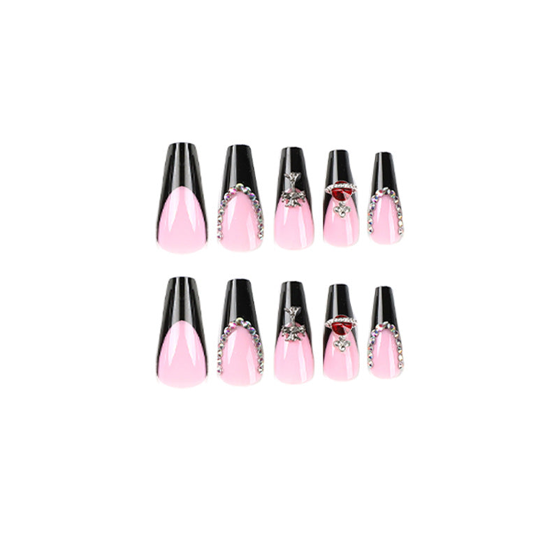 Artful Nail Extensions with Rhinestone and Planet Designs Kalsten