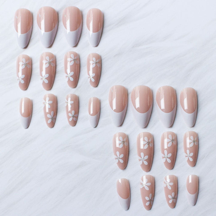 Elegant Floral Tip Acrylic Nail Art Kit