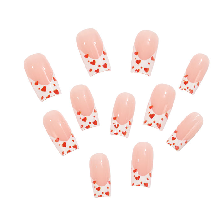 Artificial nails with heart design Kalsten