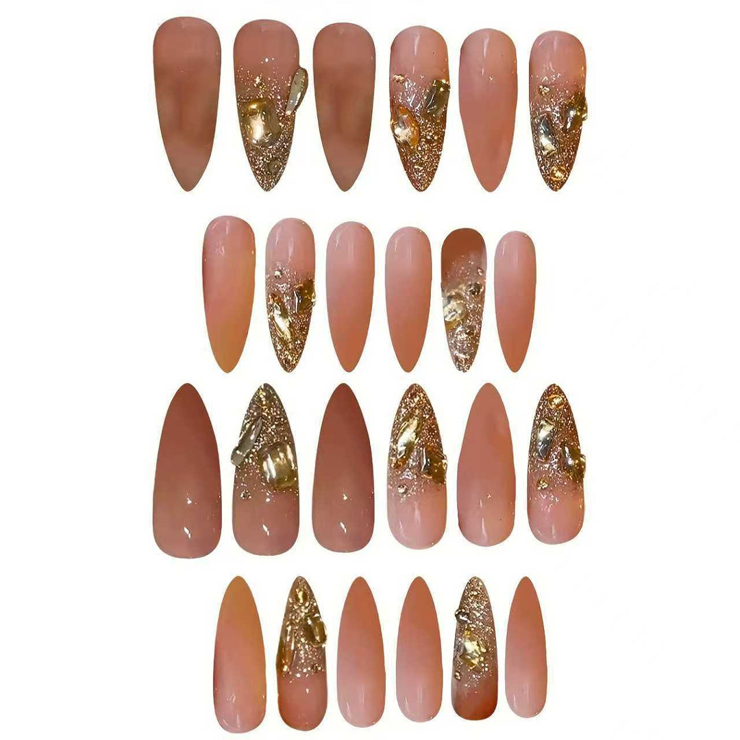 Luxury Glittering Nail Extensions Kalsten