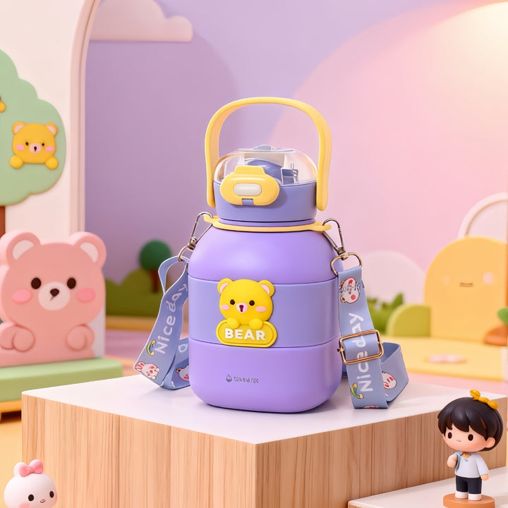 Child-friendly water bottle with carrying strap Kalsten