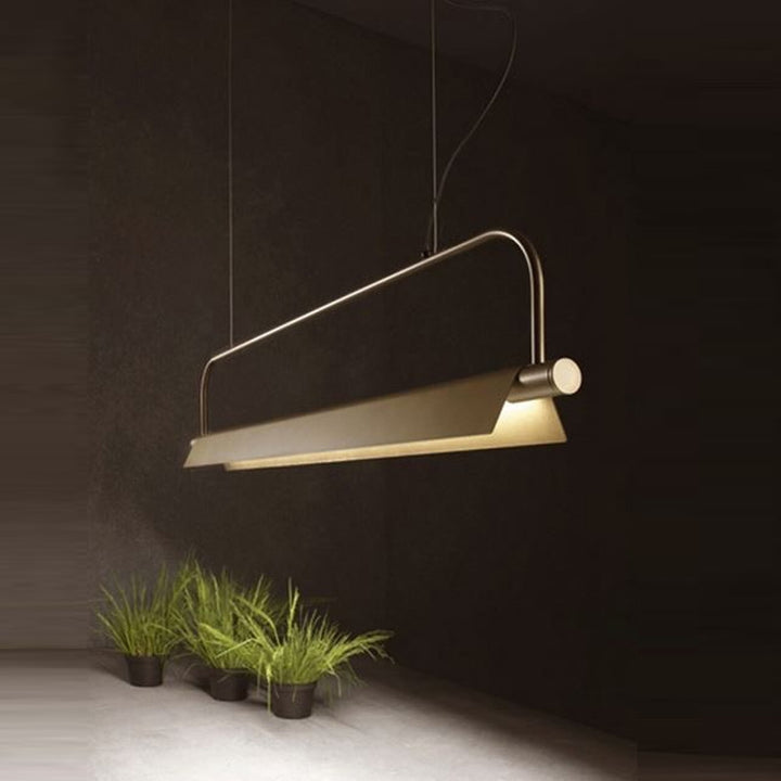 Modern Minimalist Linear Hanging Light Fixture