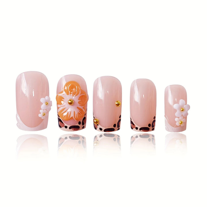 Decorative Floral Press-On Nail Art Kalsten