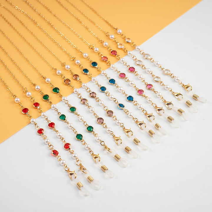 Pearl and Crystal Eyewear Chain Kalsten