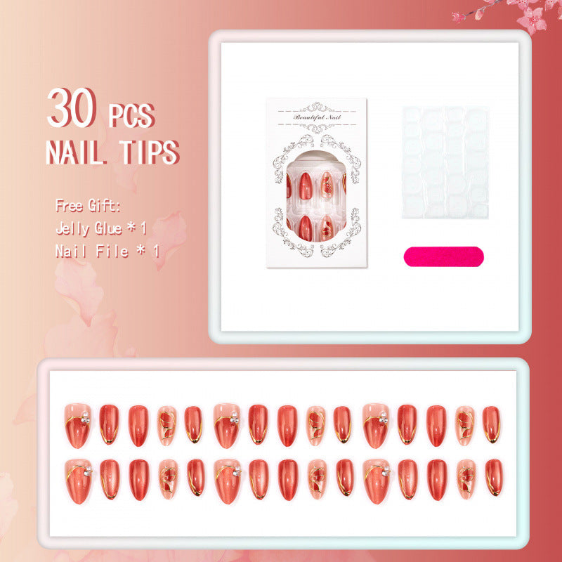Decorative Pearl-Accent Press-On Nail Set