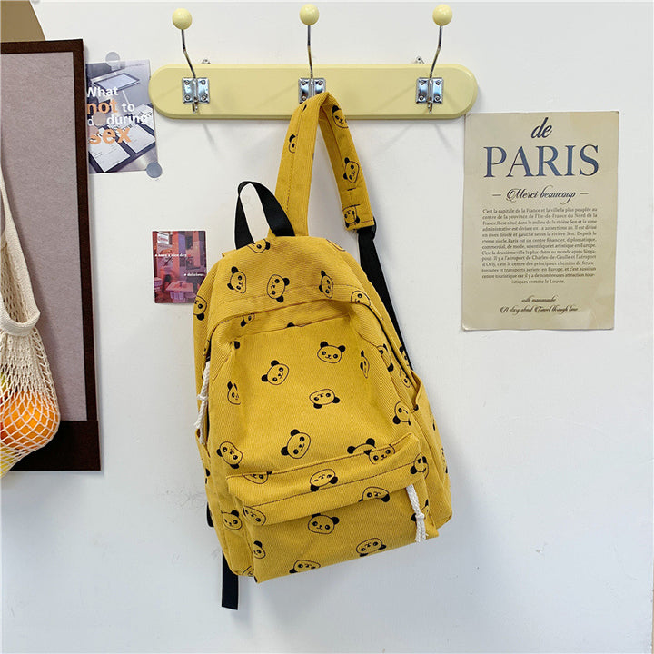 Casual backpack with panda motif Kalsten