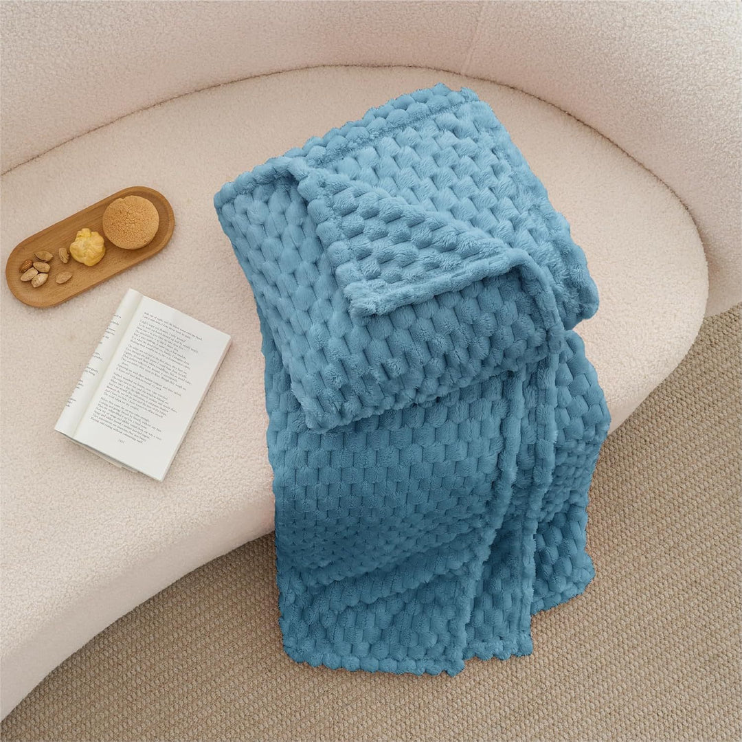 Plush Textured Throw Blanket
