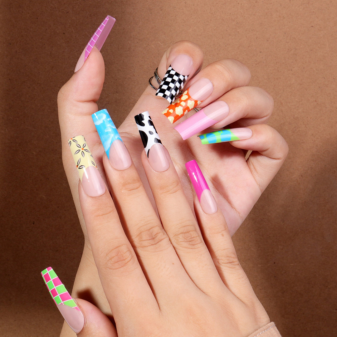 Artistic Geometric Press-On Nails Kalsten
