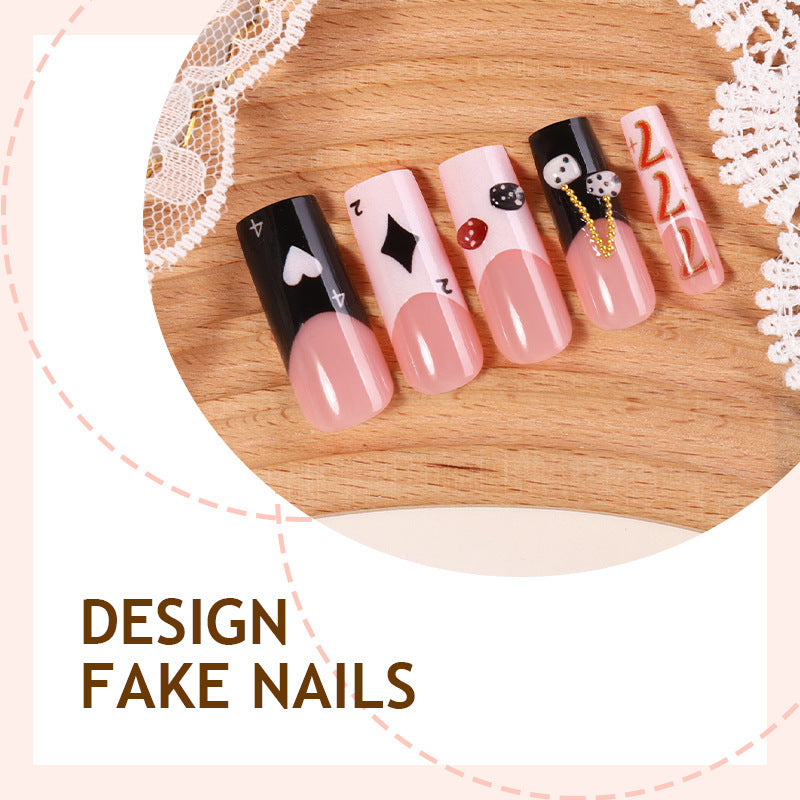 Creative nail art set with unique playing card designs Kalsten