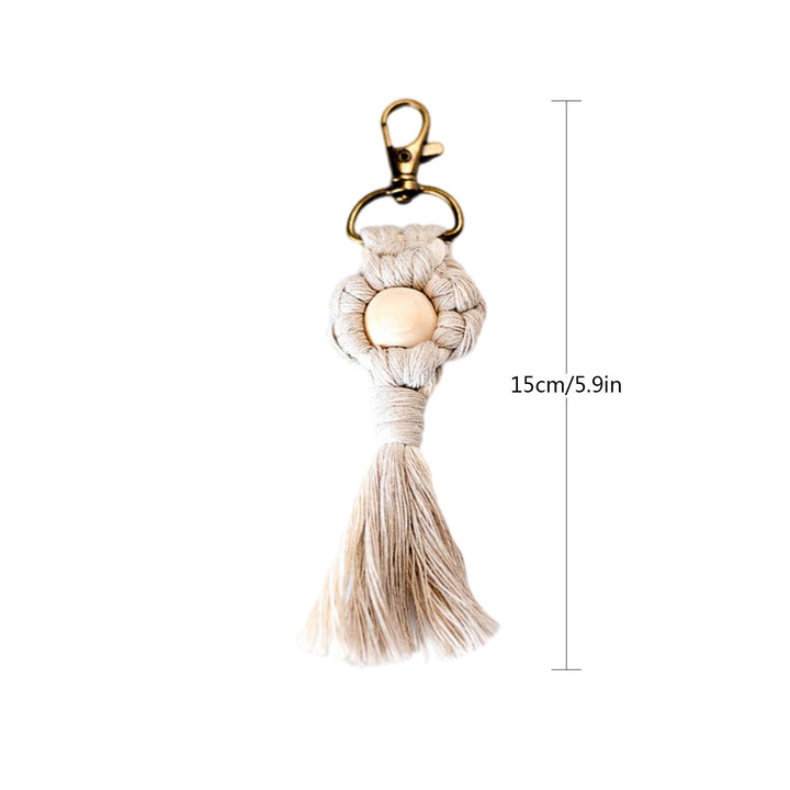Macrame Keychain with Wooden Accents Kalsten