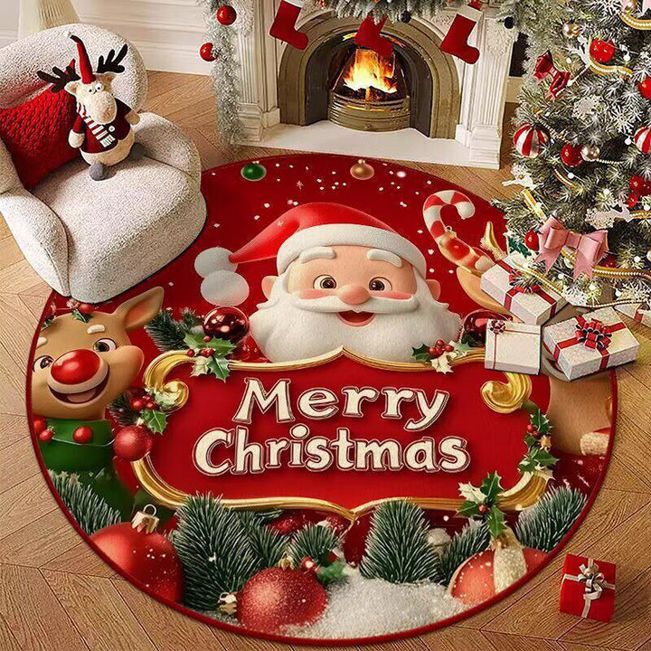 Holiday-Themed Round Area Rug Kalsten