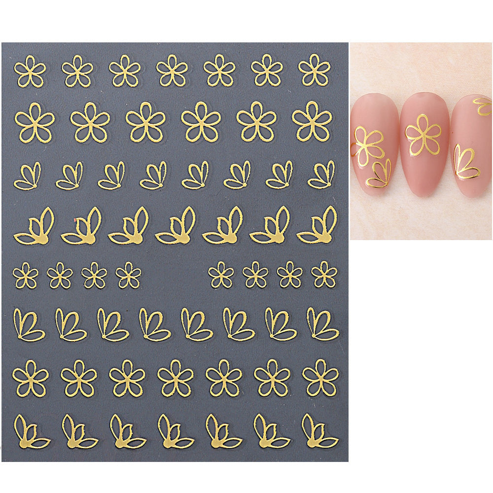 Floral Butterfly Nail Art Decals